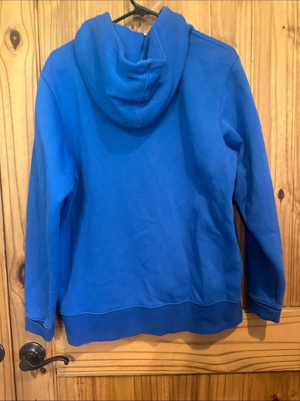 The North Face Blue Pullover Hoodie with White Logo